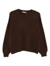Liska Sandra Pullover Mit Rundem Ausschnitt In Brown