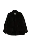 Liska Shearling Flap-pocket Jacket In Black