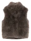 Liska Weste Aus Faux Shearling In Brown