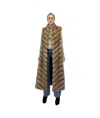 Liska Sleeveless Long Fur In Brown