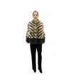 Liska Standing Collar Fur In Black
