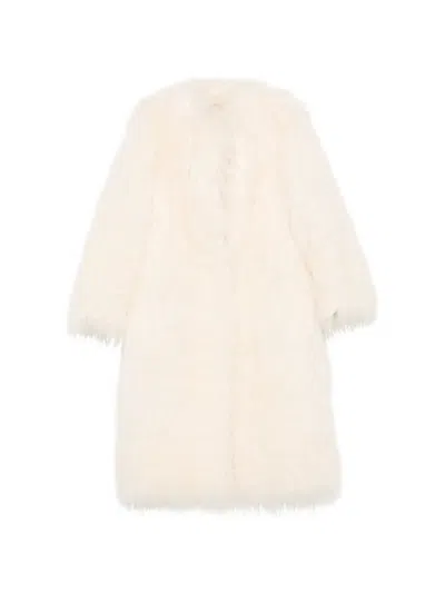 Liska Tibet-lamb Coat In Neutral