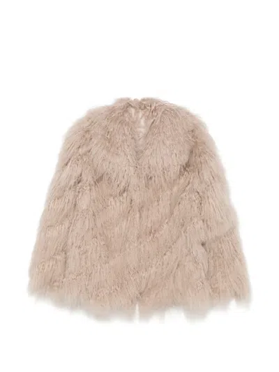 Liska Tibet-lamb Jacket In Neutral