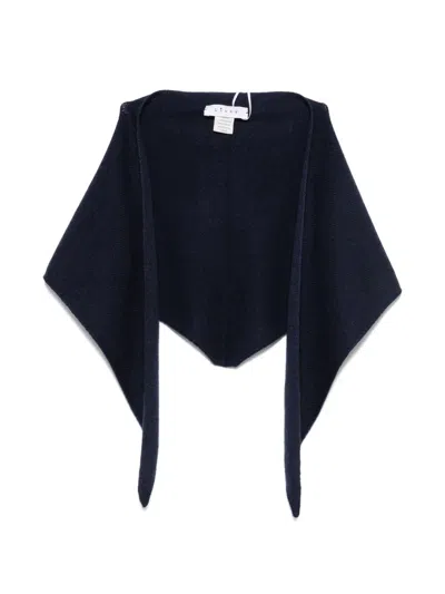 Liska Triangular Scarf In Blue