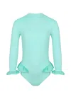 Lison Paris One Piece Baby Long Sleeves Aqua , Recycled, Upf 50+