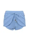 Lison Paris Short Lurex And Ties Light Blue