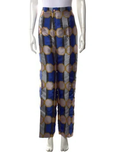 Pre-owned Lisou Patterned Wide Leg Pants In Multicolor