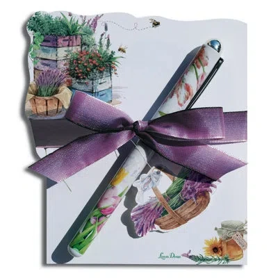 Lissom Design 2 Piece Lavender Bee Farm Diecut Notebook Set
