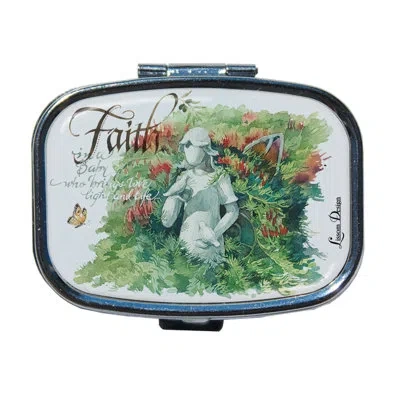 Lissom Design Faith Hope Love Decorative Box In White;green