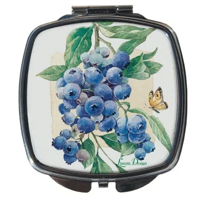 Lissom Design Fresh From The Farm Square Compact Mirror Decorative Box In Blue;white;green