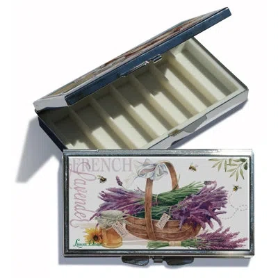Lissom Design Lavender Bee Farm Decorative Box In White;green;purple