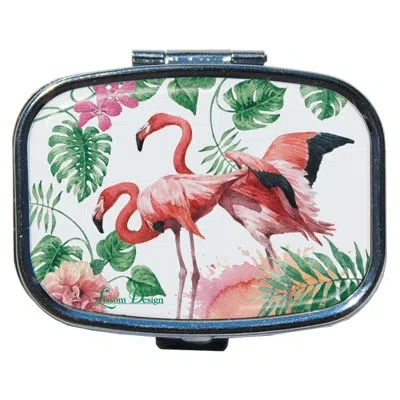 Lissom Design Tropical Paradise Decorative Box In White;green;pink