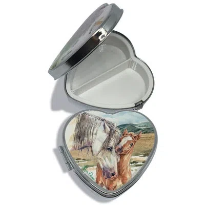 Lissom Design Wild Mustang Heart Decorative Box In Brown;white