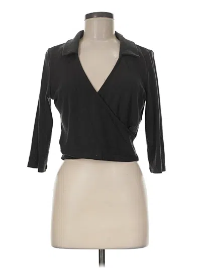 Pre-owned Listicle 3/4 Sleeve Blouse In Black