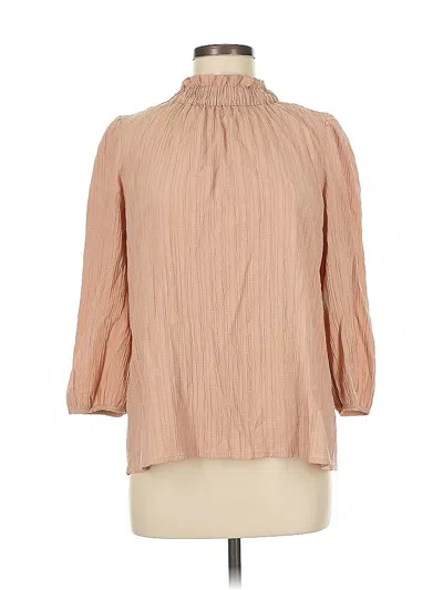 Pre-owned Listicle 3/4 Sleeve Blouse In Brown