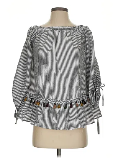 Pre-owned Listicle 3/4 Sleeve Blouse In Gray