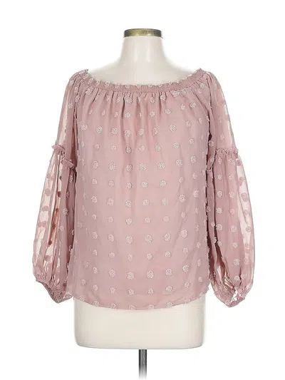 Pre-owned Listicle 3/4 Sleeve Blouse In Pink