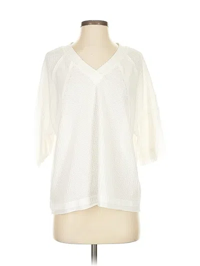 Pre-owned Listicle 3/4 Sleeve Blouse In White