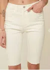 Listicle Amalfi Stretch Denim Shorts In White In White