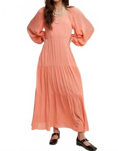 Listicle Ann Margaret Maxi Dress In Light Coral In Orange