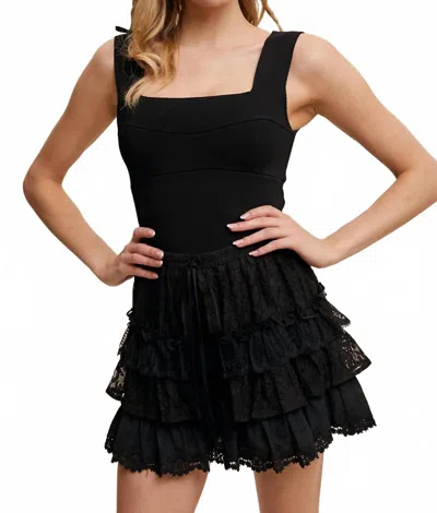 Listicle Bandage Brami Top In Black