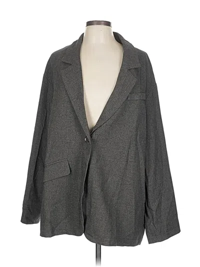 Pre-owned Listicle Blazer Jacket In Gray