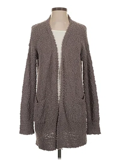 Pre-owned Listicle Cardigan Sweater In Gray