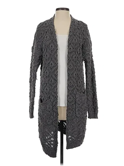Pre-owned Listicle Cardigan Sweater In Gray