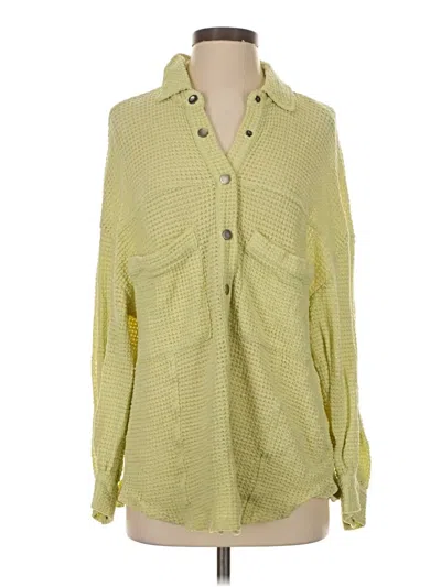 Pre-owned Listicle Cardigan Sweater In Green