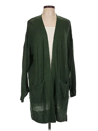 Pre-owned Listicle Cardigan Sweater In Green