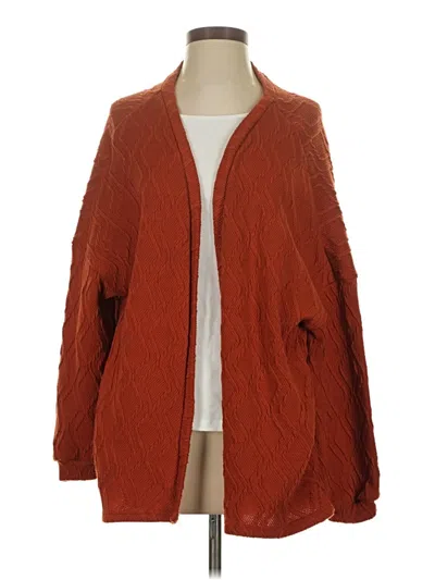 Pre-owned Listicle Cardigan Sweater In Orange