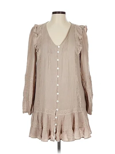 Pre-owned Listicle Casual Dress In Brown