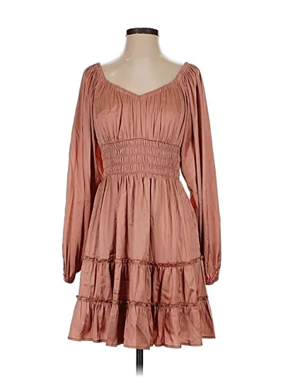 Pre-owned Listicle Casual Dress In Brown