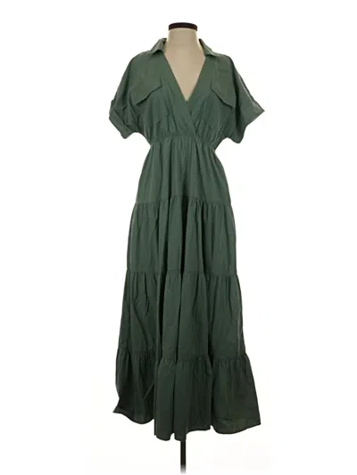 Pre-owned Listicle Casual Dress In Green