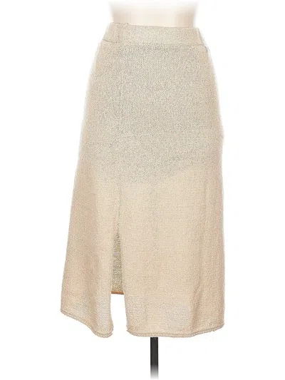 Pre-owned Listicle Casual Skirt In Gold