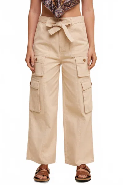 Listicle Kirk Cargo Pants In Champagne In Brown