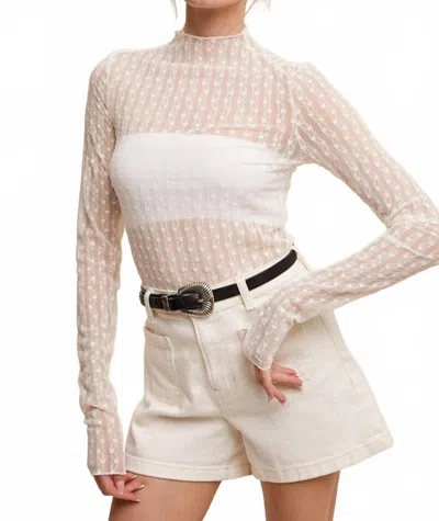 Listicle Lace Layering Top In Ecru In Neutral
