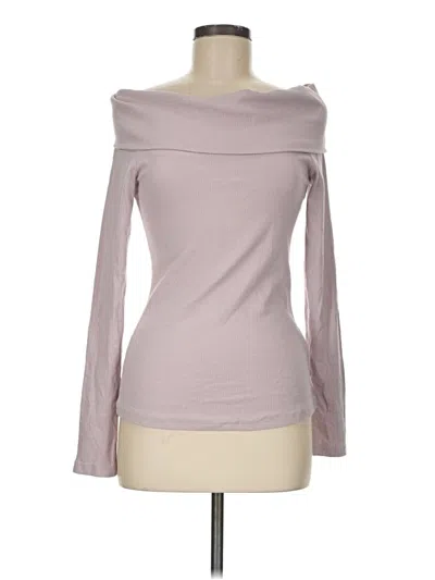 Pre-owned Listicle Long Sleeve Top Gray Cowl Neck Tops