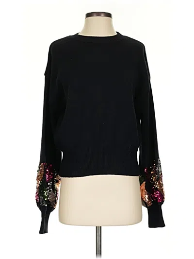 Pre-owned Listicle Pullover Sweater In Black