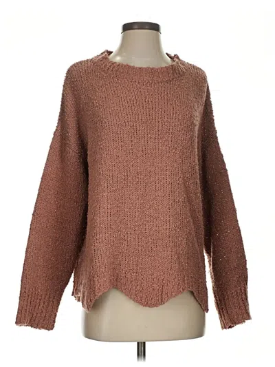 Pre-owned Listicle Pullover Sweater In Brown