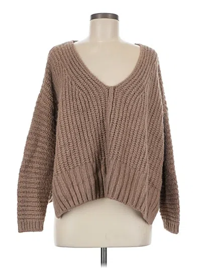 Pre-owned Listicle Pullover Sweater In Brown