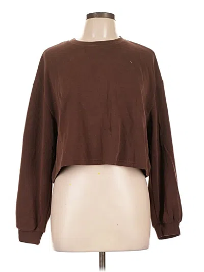 Pre-owned Listicle Pullover Sweater In Brown