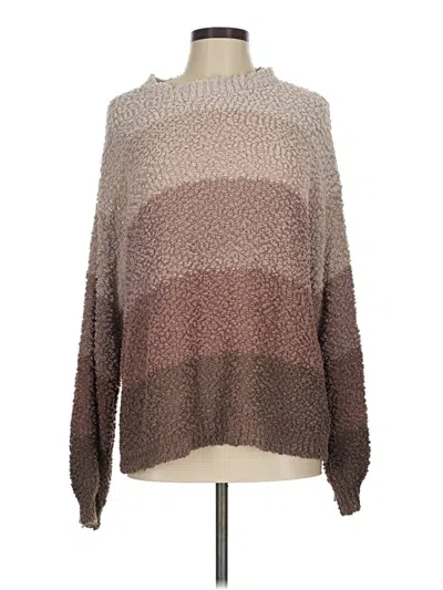 Pre-owned Listicle Pullover Sweater In Brown