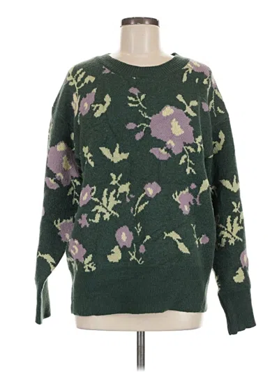 Pre-owned Listicle Pullover Sweater In Green