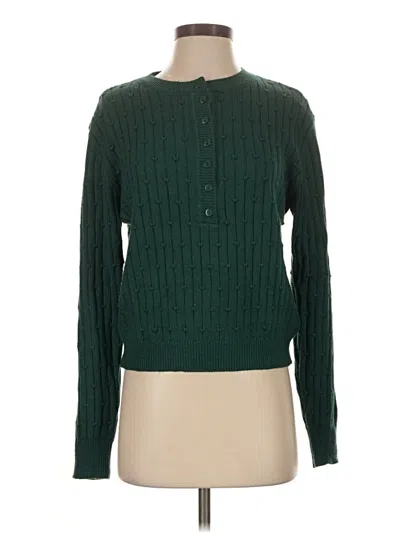 Pre-owned Listicle Pullover Sweater In Green