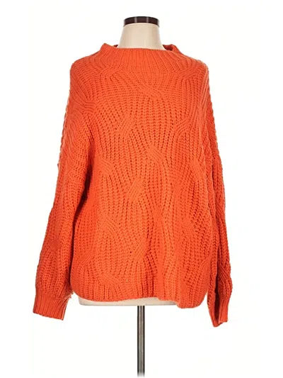 Pre-owned Listicle Pullover Sweater In Orange