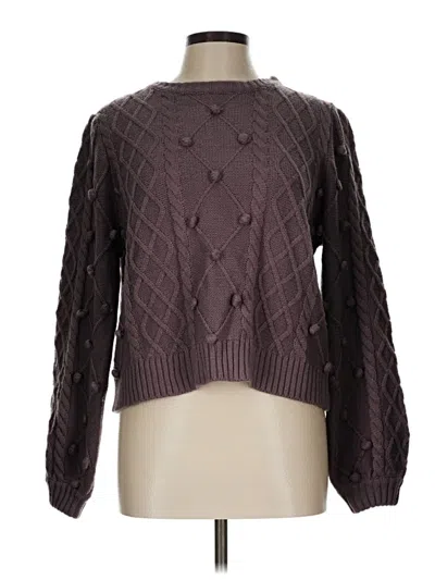 Pre-owned Listicle Pullover Sweater In Purple