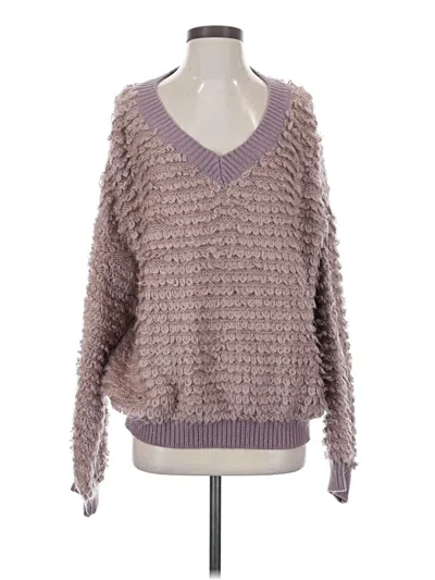 Pre-owned Listicle Pullover Sweater In Purple