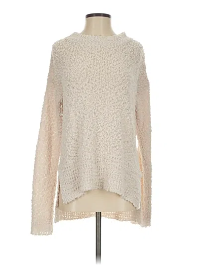 Pre-owned Listicle Pullover Sweater In White