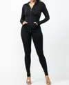 Listicle Seamless Hoodie And Legging Lounge Set In Black In Black